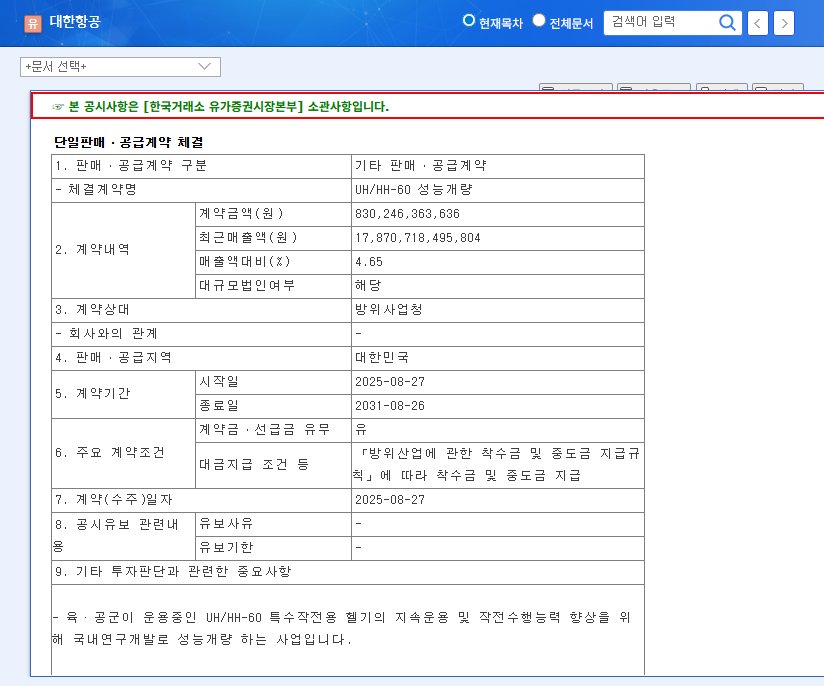 Korean Air Secures $600M Defense Contract: Investment Analysis 관련 이미지