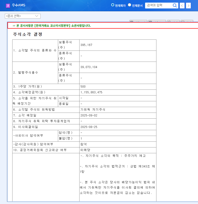 WoosuAMS Stock Buyback: A Positive Sign or a Cause for Concern? 관련 이미지