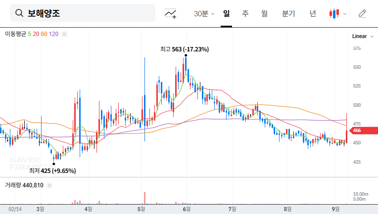 Bohae Brewery Announces Share Buyback: What It Means for Investors (September 2025 Analysis) 대표 차트 이미지