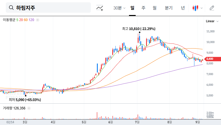 Harim Holdings' Treasury Stock Disposal: Investment Opportunity or Red Flag? 대표 차트 이미지