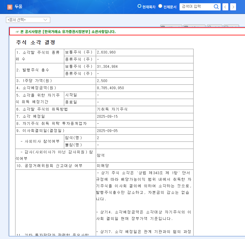 Doowon Announces Share Buyback and Cancellation: Impact on Stock Price and Investment Strategy 관련 이미지