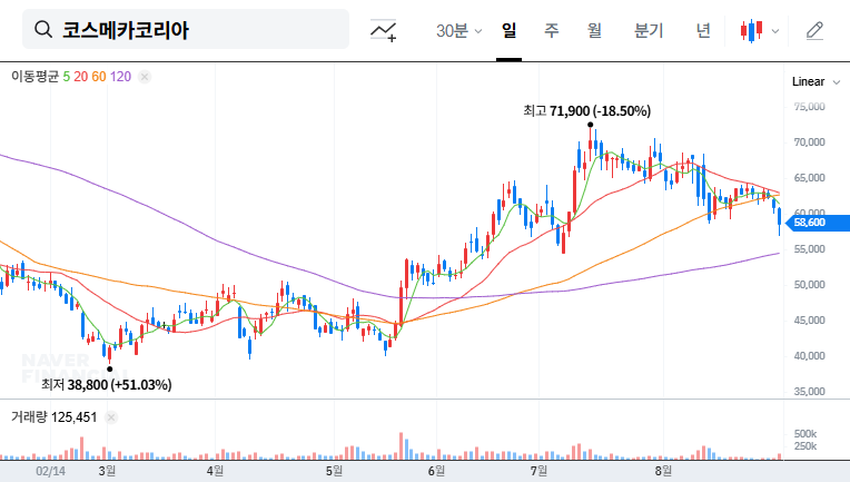 Cosmecca Korea's IPO Failure: Impact and Investment Strategies 대표 차트 이미지