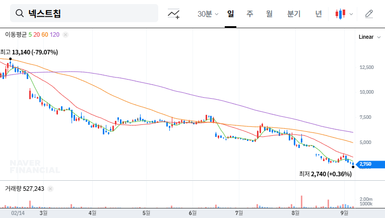 Nextchip IR Analysis: Capital Impairment, Rights Offering, and Investment Strategy 대표 차트 이미지