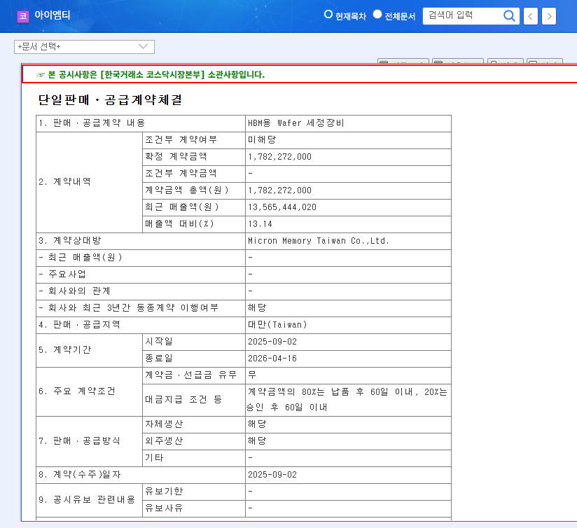 IMT Secures $1.8B HBM Equipment Deal with Micron: Investment Opportunity? 관련 이미지